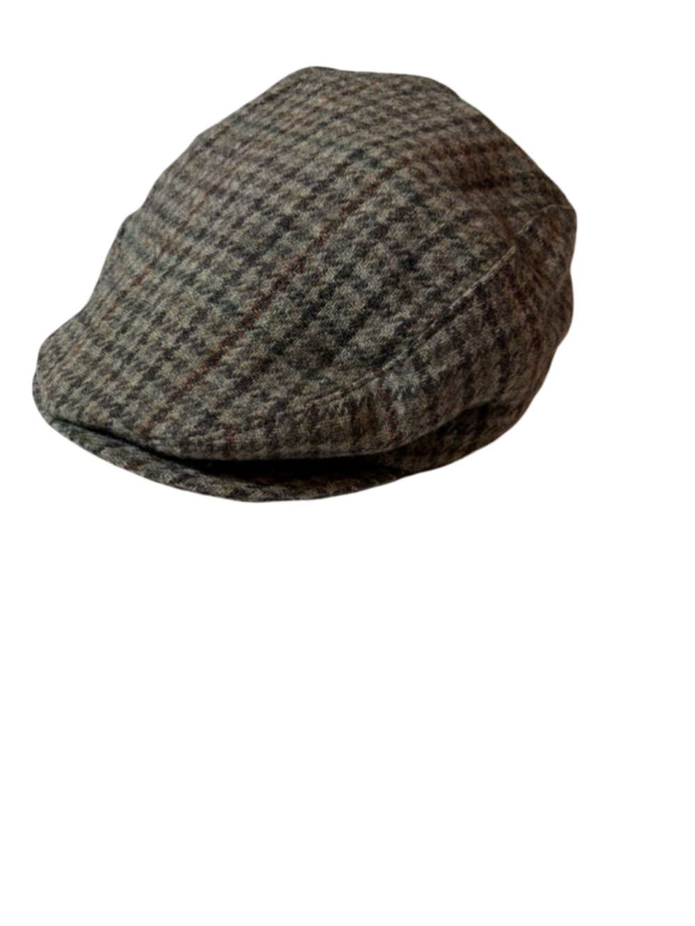 Lake of the Isles Plaid Tweed Wool Look Ivy Flat Cap Newsboy Hat Size L
